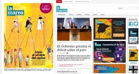 Edición impresa y online de 'La Marea'